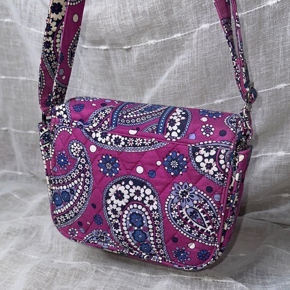 Vera Bradley Boysenberry Paisley the Rachel Crossbody Bag Designer Retired NWOT - Picture 3 of 14